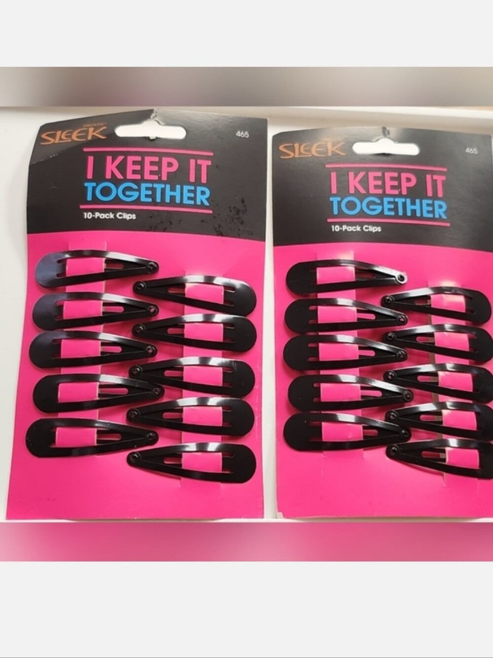 NWT 》2×《 SLEEK I KEEP IT TOGETHER 10-pk HAIR CLIPS BUTTERFLY CLIPS!
